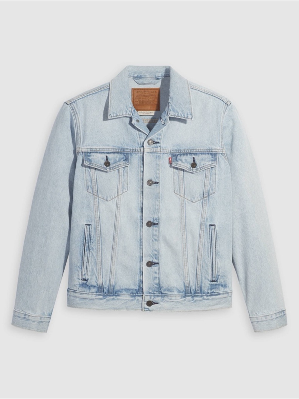 LEVIS Jeans Denim Trucker Jacket Men’s Size Extra Large XL Bleach Wash Finish